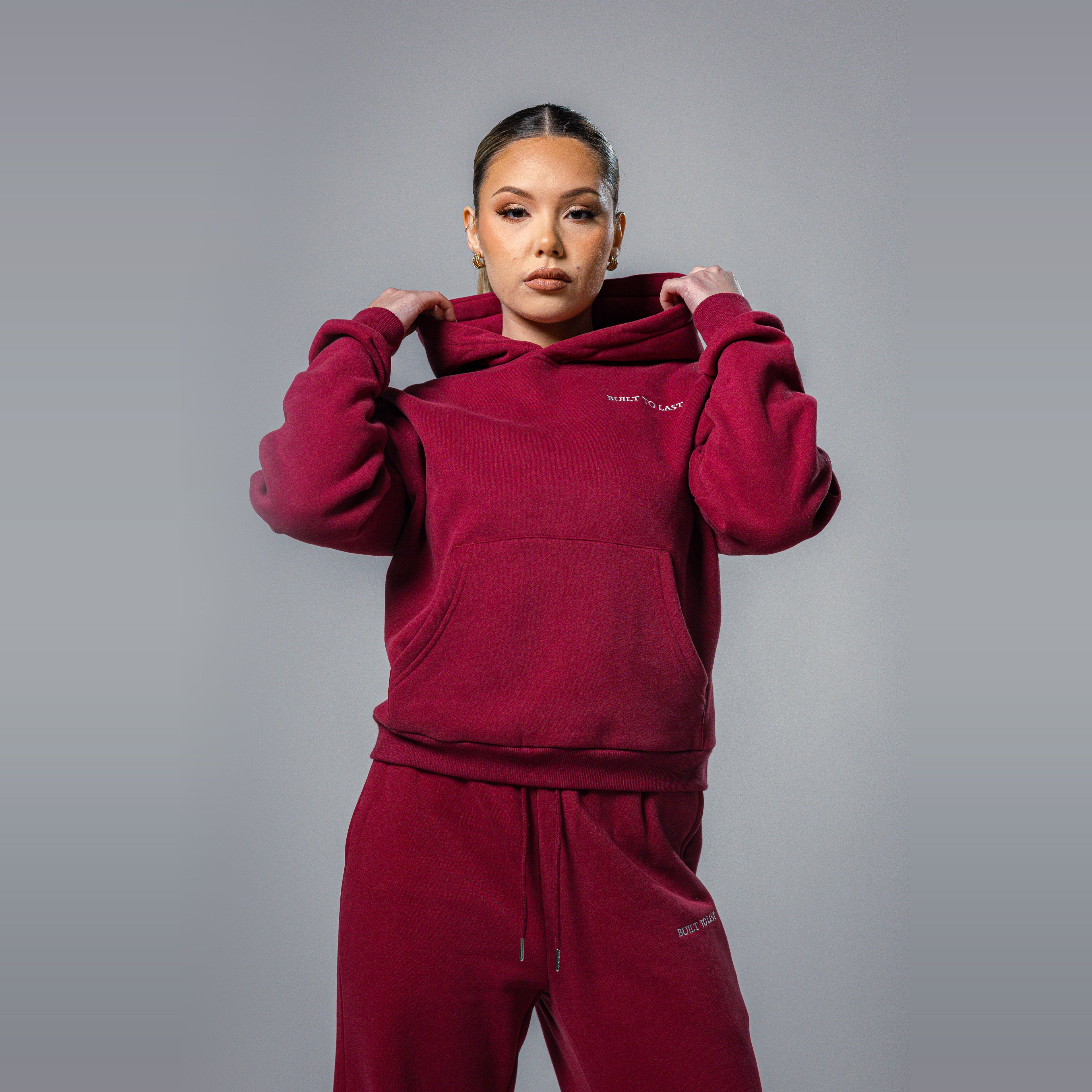 Burgundy sweat pants