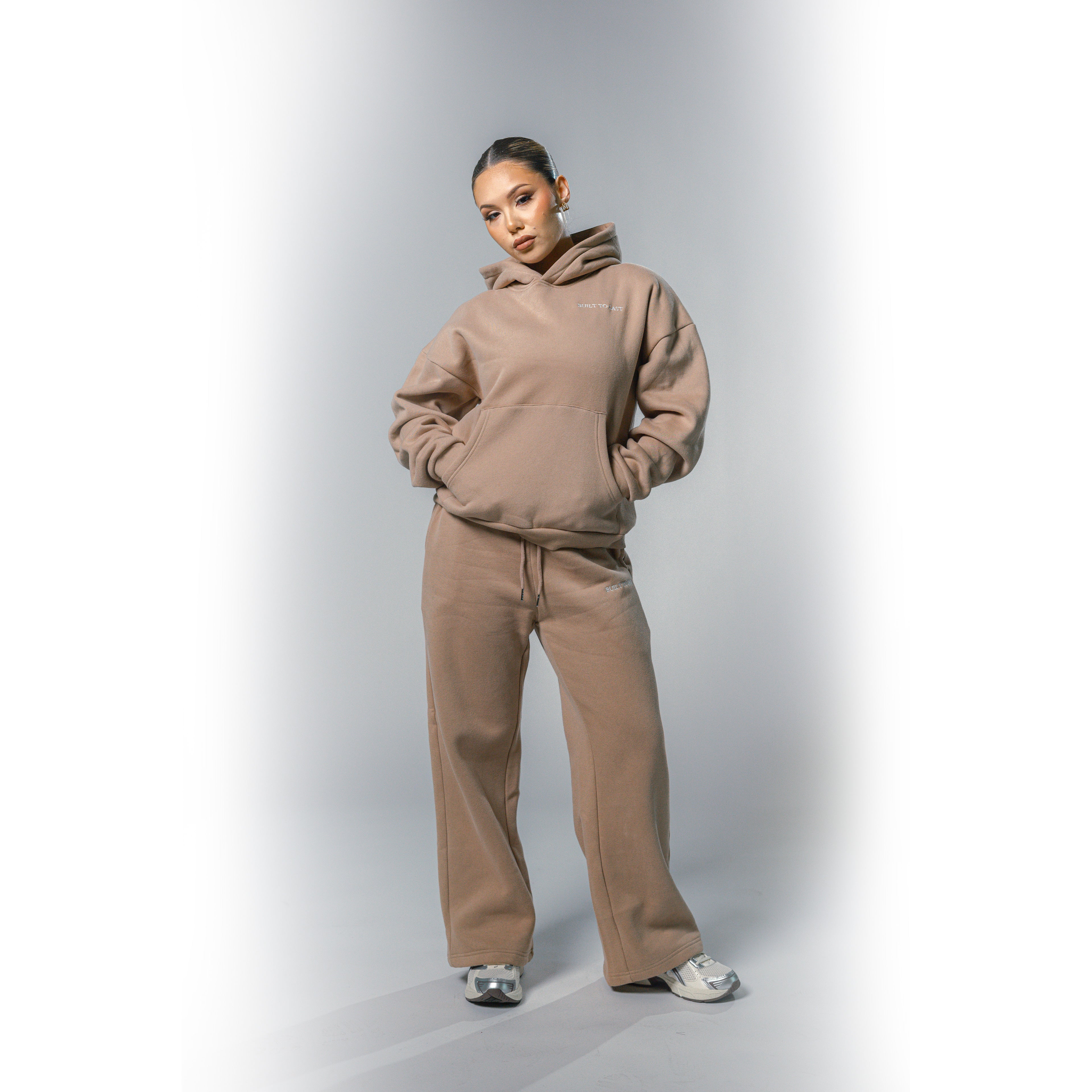 Beige sweat pants